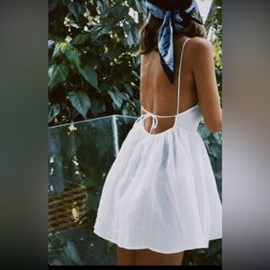 VRG GRL white linen dress AU8/US4